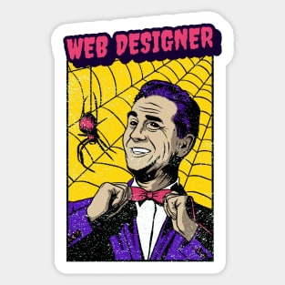 Web Designer - Retro Comic Pop Art design Sticker